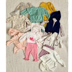 Newborn Baby Girl Fall / Winter Outfits Bundle